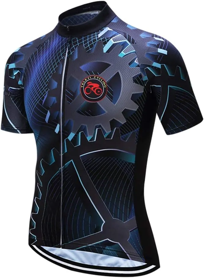 JPOJPO Men's Cycling Jersey Set,Bicycle Clothing Pro Team Short Sleeve MTB Bike Clothing Ropa Ciclismo,