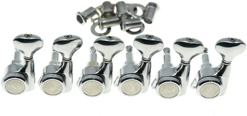 KAISH 18:1 Gear Ratio Guitar Locking Tuners Machine Heads Guitar Locking Tuning Keys Pegs for Strat/Tele/LP/SG most Electric or Acoustic Guitars Chrome