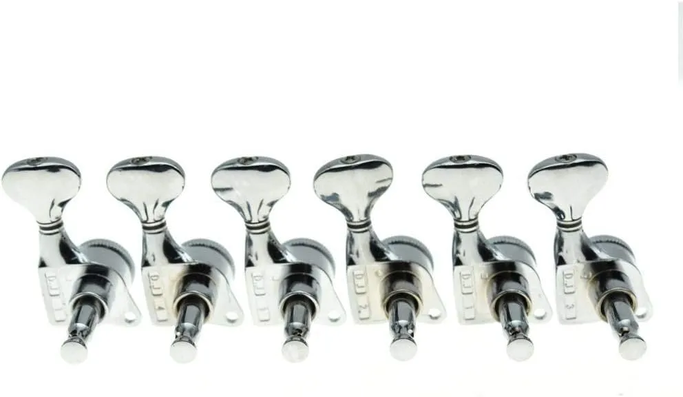 KAISH 18:1 Gear Ratio Guitar Locking Tuners Machine Heads Guitar Locking Tuning Keys Pegs for Strat/Tele/LP/SG most Electric or Acoustic Guitars Chrome