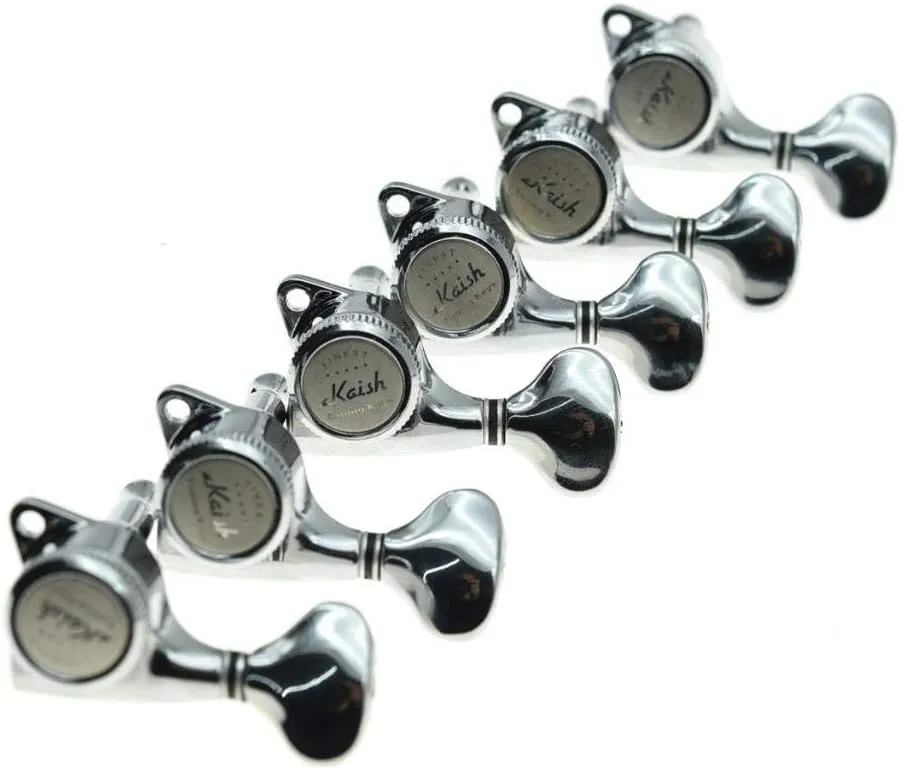 KAISH 18:1 Gear Ratio Guitar Locking Tuners Machine Heads Guitar Locking Tuning Keys Pegs for Strat/Tele/LP/SG most Electric or Acoustic Guitars Chrome