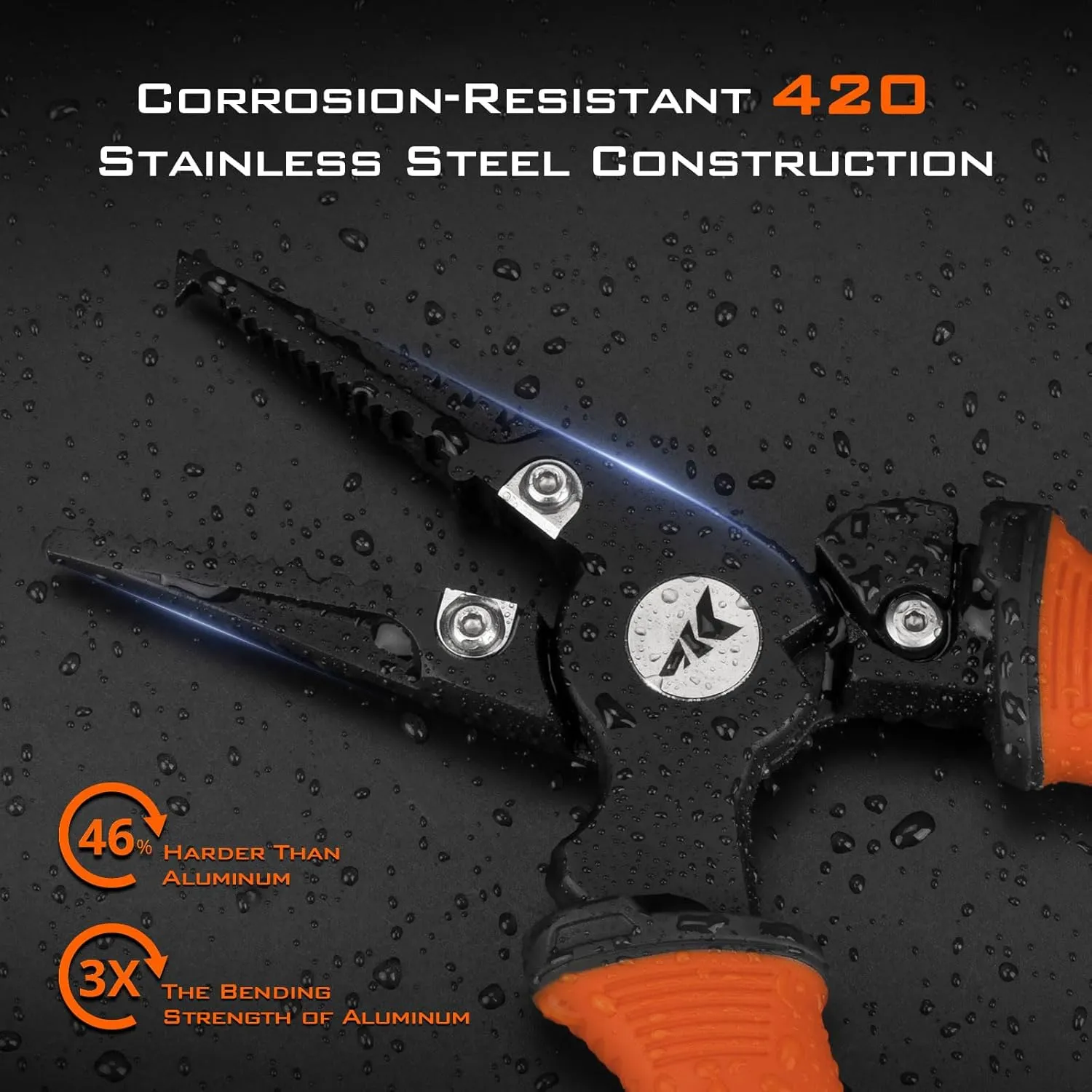 KastKing Paradox Fishing Pliers, Angled Fish Lip Gripper, Saltwater Resistant 420 Stainless Steel Fishing Tools, Fishing Pliers Hook Remover with Ergonomic Handle, Fishing Gifts for Men
