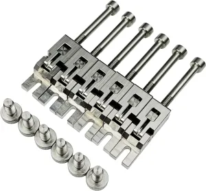 Kaynes Stainless Steel Locked saddle - Double Locking Tremolo Systyem Bridge Saddles and Screws for Floyd Rose Electric Guitar Replacement Accessories