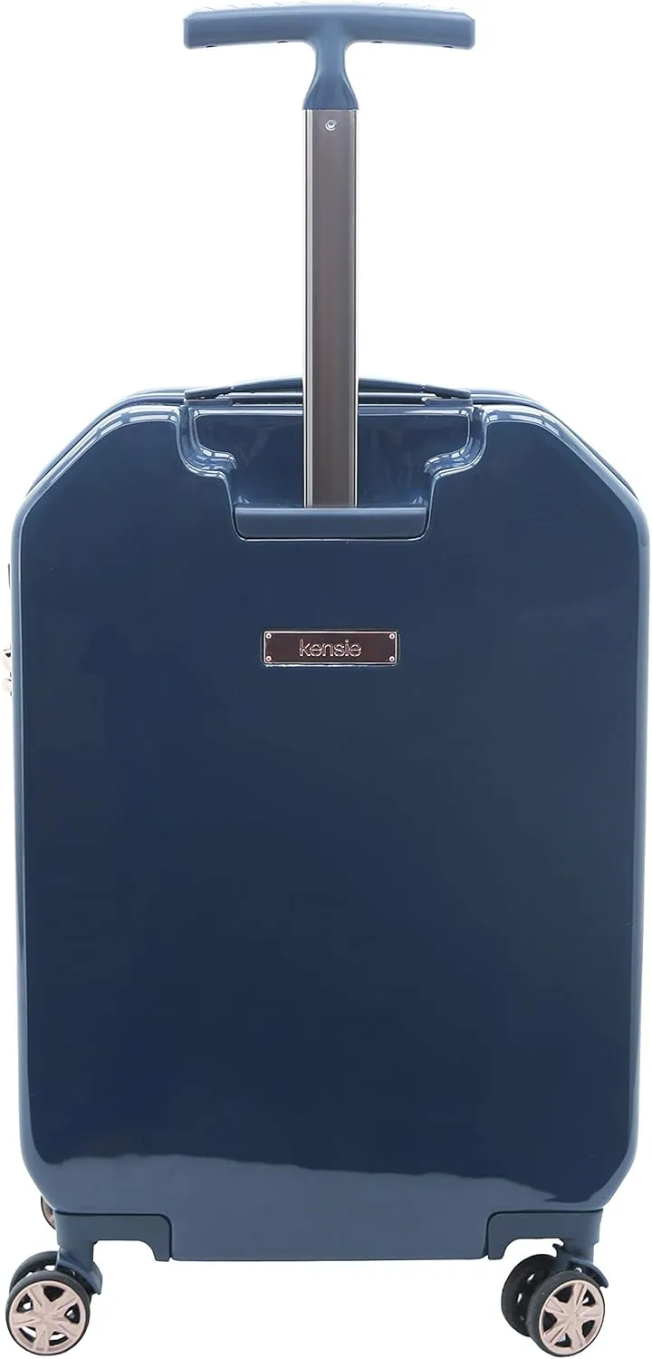 kensie Women's Gemstone Luggage Set, Midnight Blue, 20-Inch Carry-On