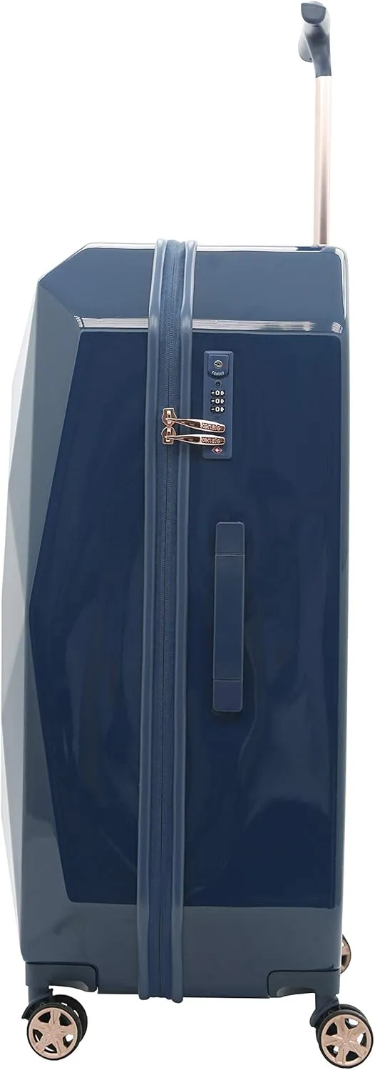 kensie Women's Gemstone Luggage Set, Midnight Blue, 20-Inch Carry-On