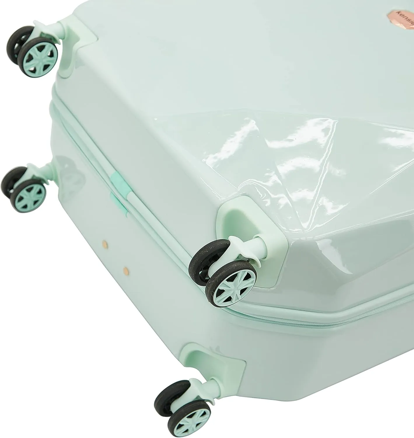 kensie Women's Gemstone Luggage Set, Mint, 20-Inch Carry-On