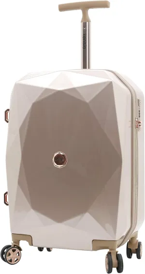kensie Women's Gemstone Luggage Set, Rose Gold, 20-Inch Carry-On