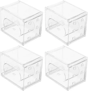 KESYOO 4pcs Transparent Watch Organizer Box Jewelry Storage Case for Travel and Home Display for Watches Bracelets and Accessories