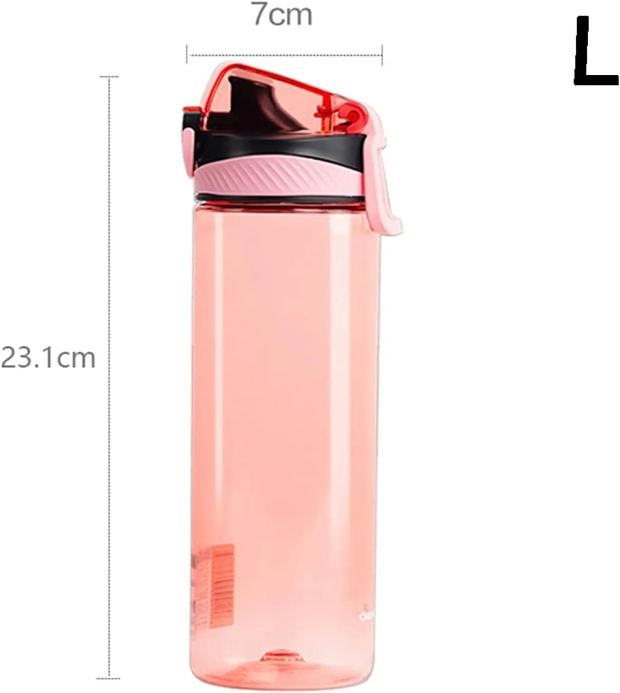 kettles Pink Green Sports Water Bottle with Built-in Handle,Plastic Tea Cups with Removable Filter,Fast Flow,Portable,Leak proof canteen(B,Large)