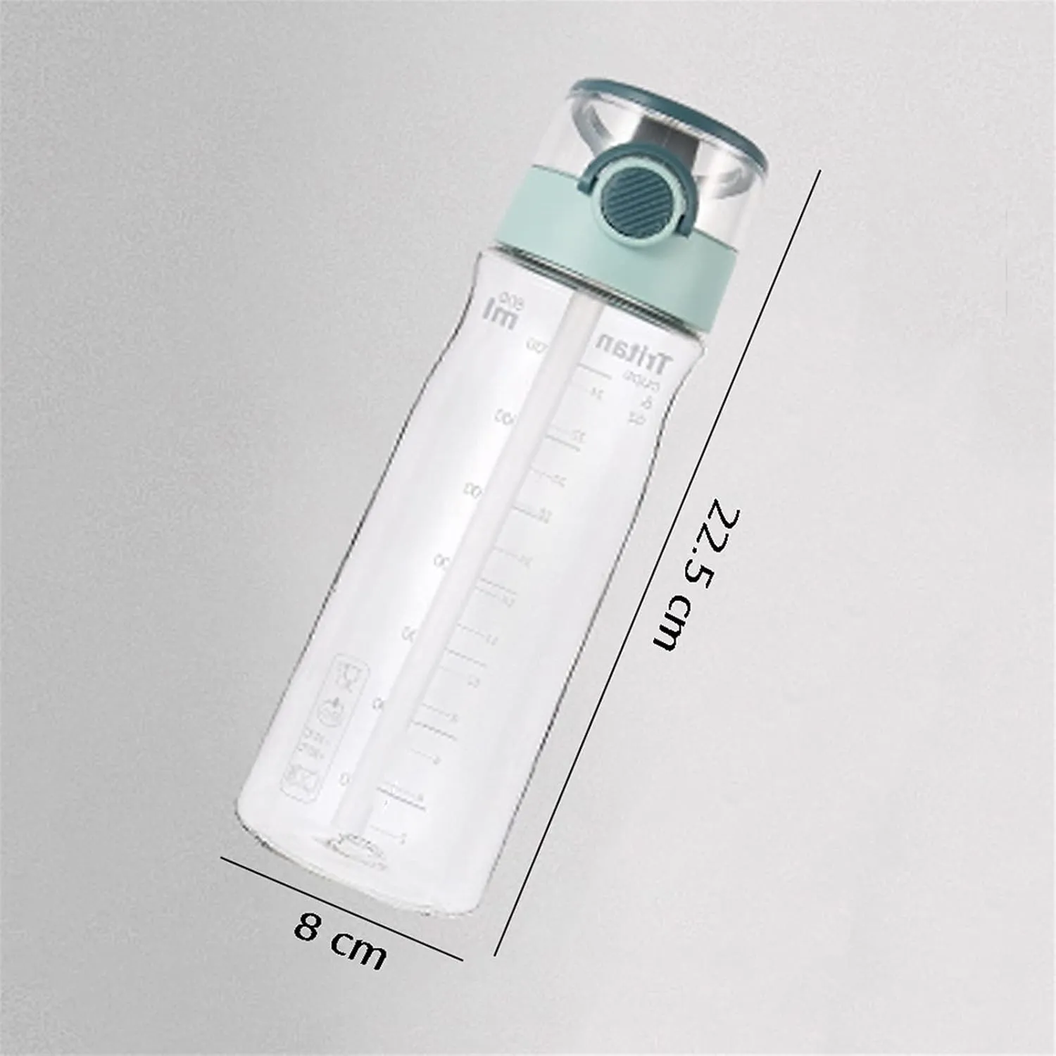 kettles Reusable Water Bottle,Large Capacity,Sport bottle with Straw,BPA free,Tea Jug-Clear,Leak proof,Portable,Easy to Open,Fitness canteen(A)