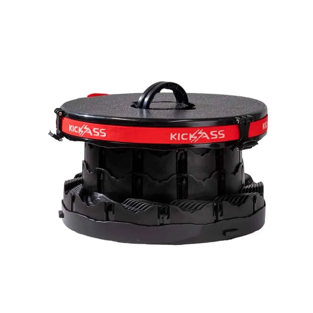 KickAss Large Portable Outdoor Pop Up Stool/Bin with Lid