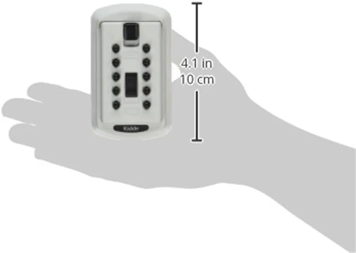 Kidde AccessPoint 001413 KeySafe Original Slimline Push Button Combination Permanent Key Lock Box, 2-Key, White