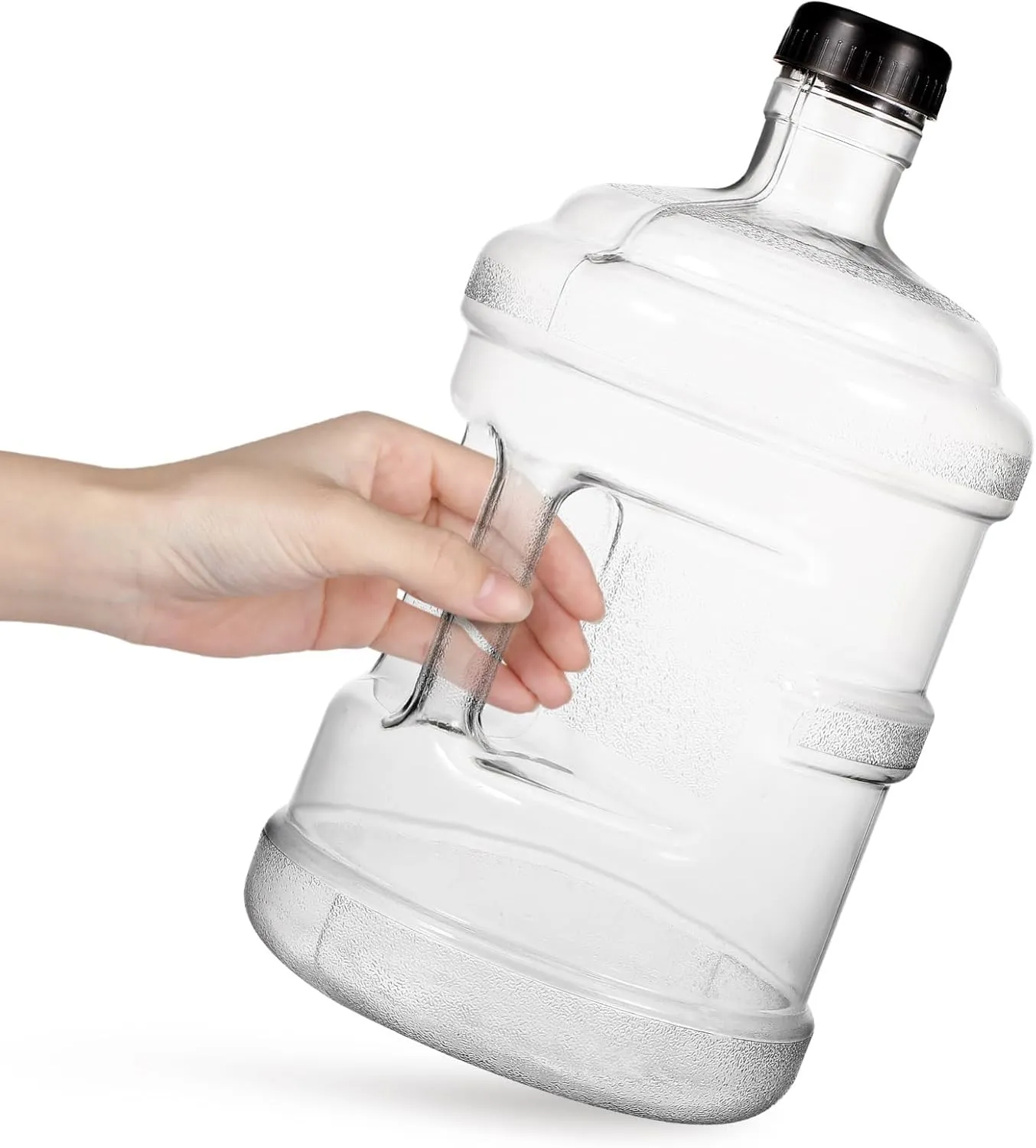 Kisangel 1pc Clear Gallon Water Bottle Camping Water Container Water Storage Camping Handheld Water Bucket 7.5l