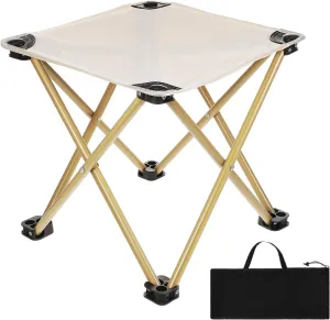 Kisangel Folding Portable Stool Outdoor Camp Seat with Carry Bag Lightweight and Stable Design for Camping Hiking Picnics and Sports Events Compact and Easy to Transport