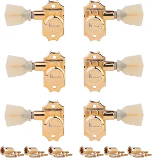Kluson 3 3 Locking Revolution Series G-Mount Tuners, Gold (KRGL-3-GP)