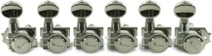 Kluson Revolution H-Mount 6L Non-Collared Tuners, Staggered Posts, CHROME