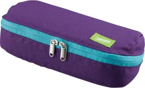 Kokuyo Shellbro Pen Case, Shell-shaped structure, Big Capacity Pencil Case, Large Pencil Pouch, Stationery Pen Bag, Purple x Emerald Green, Japan Import (F-VBF190-4)