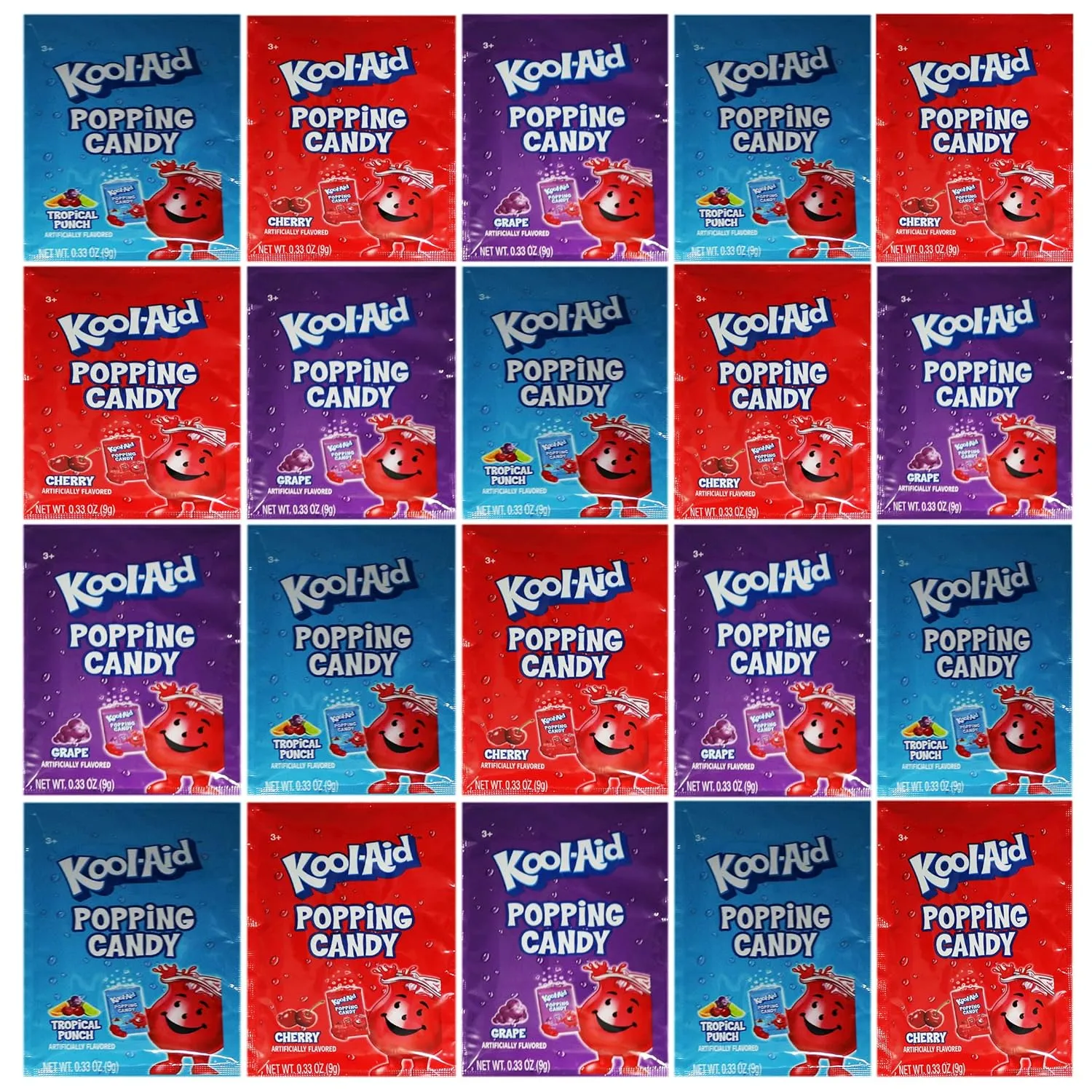 Kool-Aid Popping Candy, Each Pouch 0.33 Oz (Pack Of 20) (Assorted)