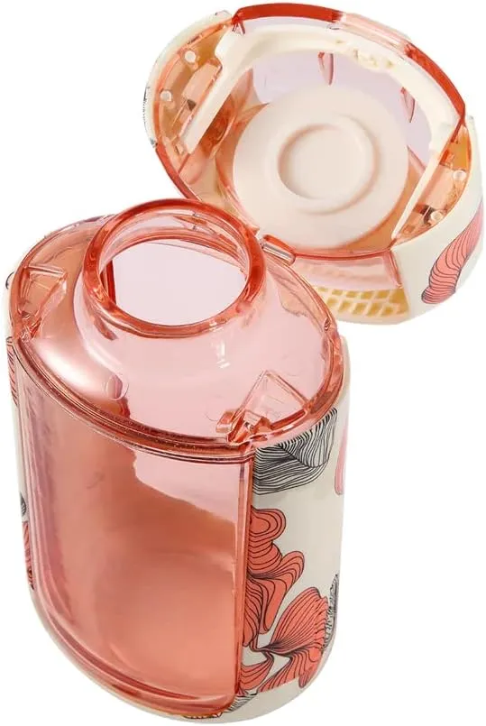 KOR One Planet 13.5oz Tritan Water Bottle with Lid Safety Lock, One Click Open Cap and Ergonomic Carry Handle - Features Unique Water-Dipped Designs Inspired by Nature