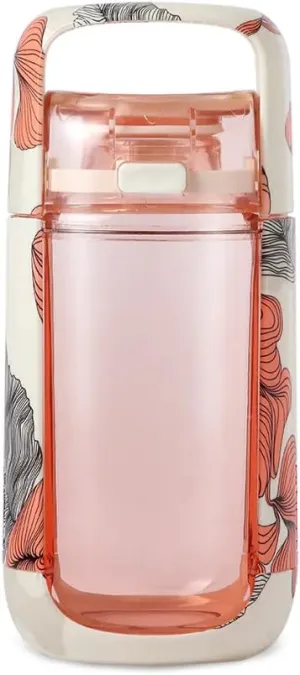 KOR One Planet 13.5oz Tritan Water Bottle with Lid Safety Lock, One Click Open Cap and Ergonomic Carry Handle - Features Unique Water-Dipped Designs Inspired by Nature
