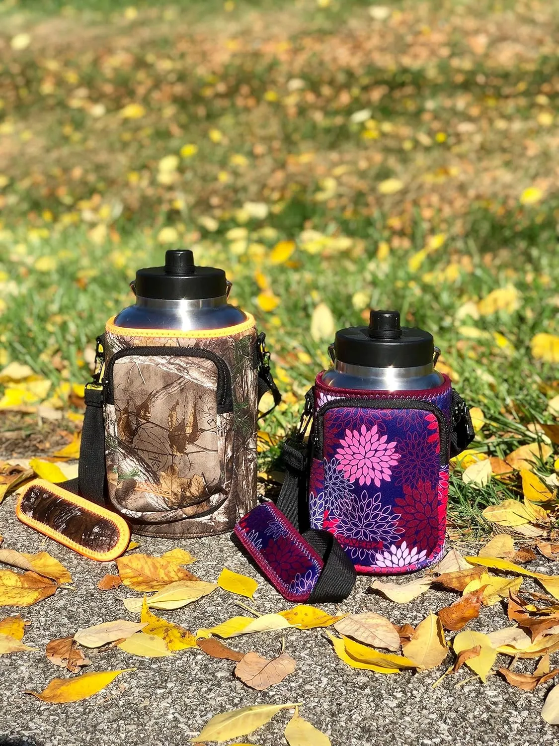 Koverz Half Gallon Jug Carrier, 64oz Bottle Carrier Compatible with Yeti & RTIC Half Gallon Jugs - Midnight Mums