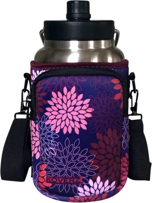 Koverz Half Gallon Jug Carrier, 64oz Bottle Carrier Compatible with Yeti & RTIC Half Gallon Jugs - Midnight Mums