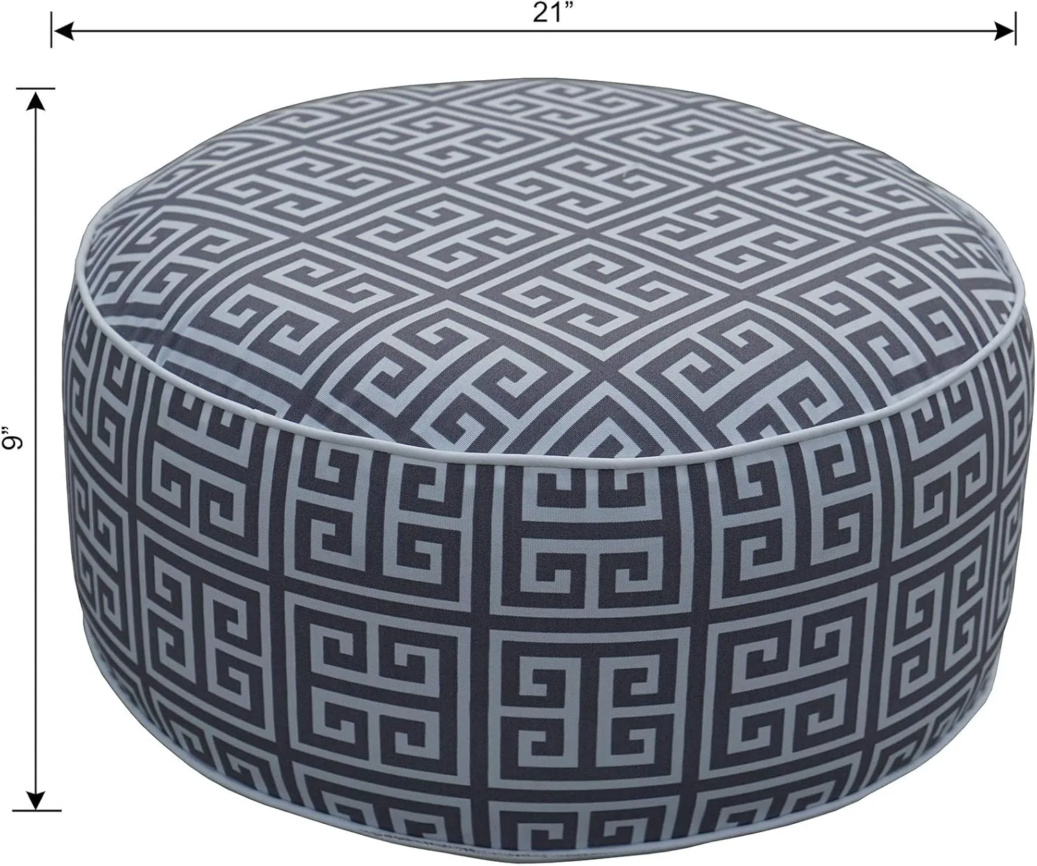 Kozyard Inflatable Ottoman Stool - Portable Round Pouf for Indoor/Outdoor Use - Perfect Small Foot Rest or Seating for Kids and Adults - Ideal for Camping or Home (Abstract Square)