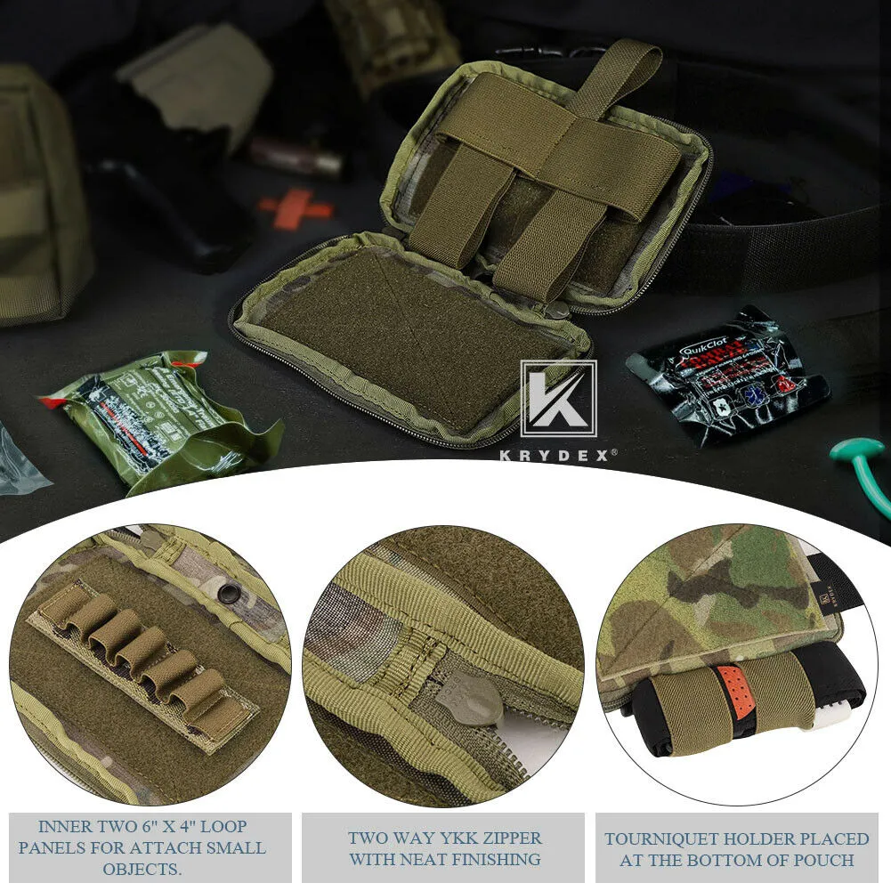 KRYDEX Tactical MED1 Medical Pouch Emergency Survival Kit Bag IFAK First Aid Pouch Multi-use pouch