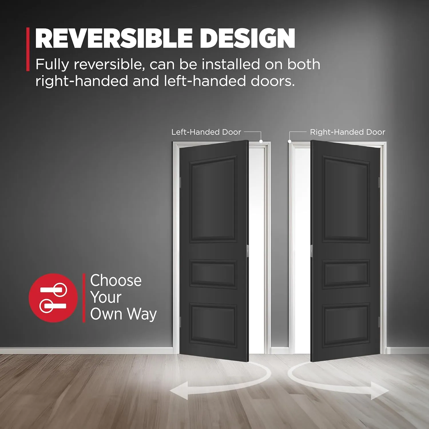Kwikset San Clemente Front Door Lock Handle and Deadbolt Set, Entry Handleset Exterior with Interior Reversible Lever, Satin Nickel, Pick Resistant SmartKey Rekey Deadbolt Security