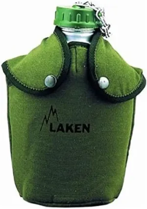 Laken Camping and Hiking Water Canteens Western and Military Styles with Shoulder Strap, Aluminum with Cover, BPA Free, Leak Proof