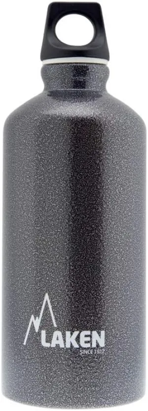 Laken Futura Aluminum Water Bottle - Narrow Mouth, Screw Cap with Loop - Leak-Proof, BPA Free, Made in Spain - 20oz, Granite