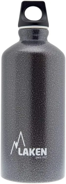 Laken Futura Aluminum Water Bottle - Narrow Mouth, Screw Cap with Loop - Leak-Proof, BPA Free, Made in Spain - 20oz, Granite