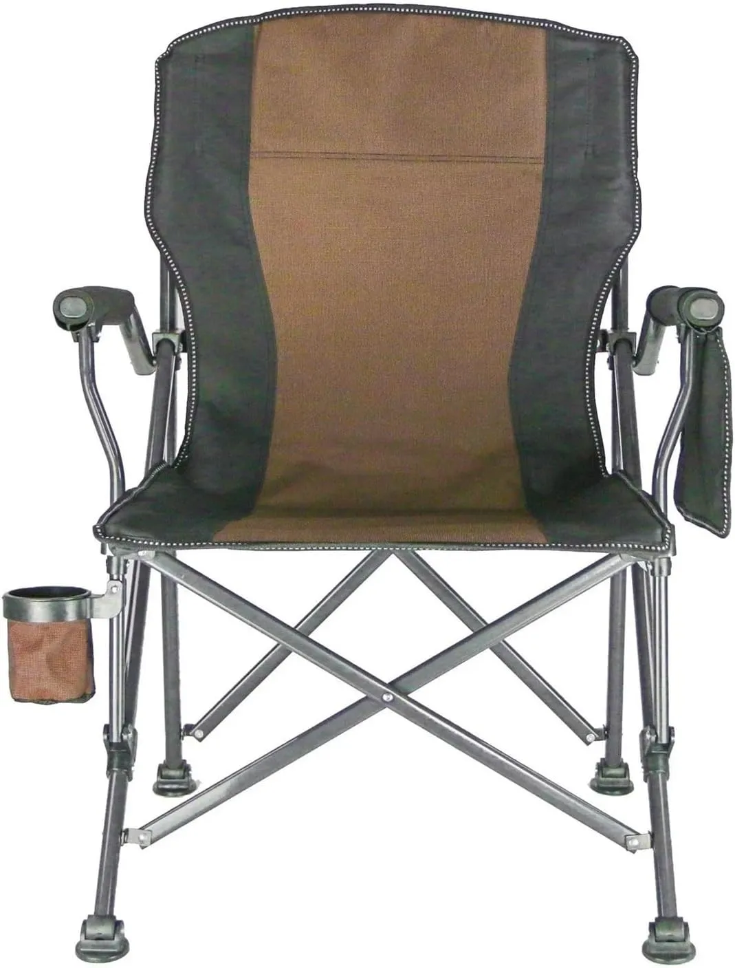 Large Folding Chairs Outdoor Portable Beach Stool Camping Chair Outdoor Furniture Beach Chair Solid Iron Recliner Stool Foldable (Size : Brown)