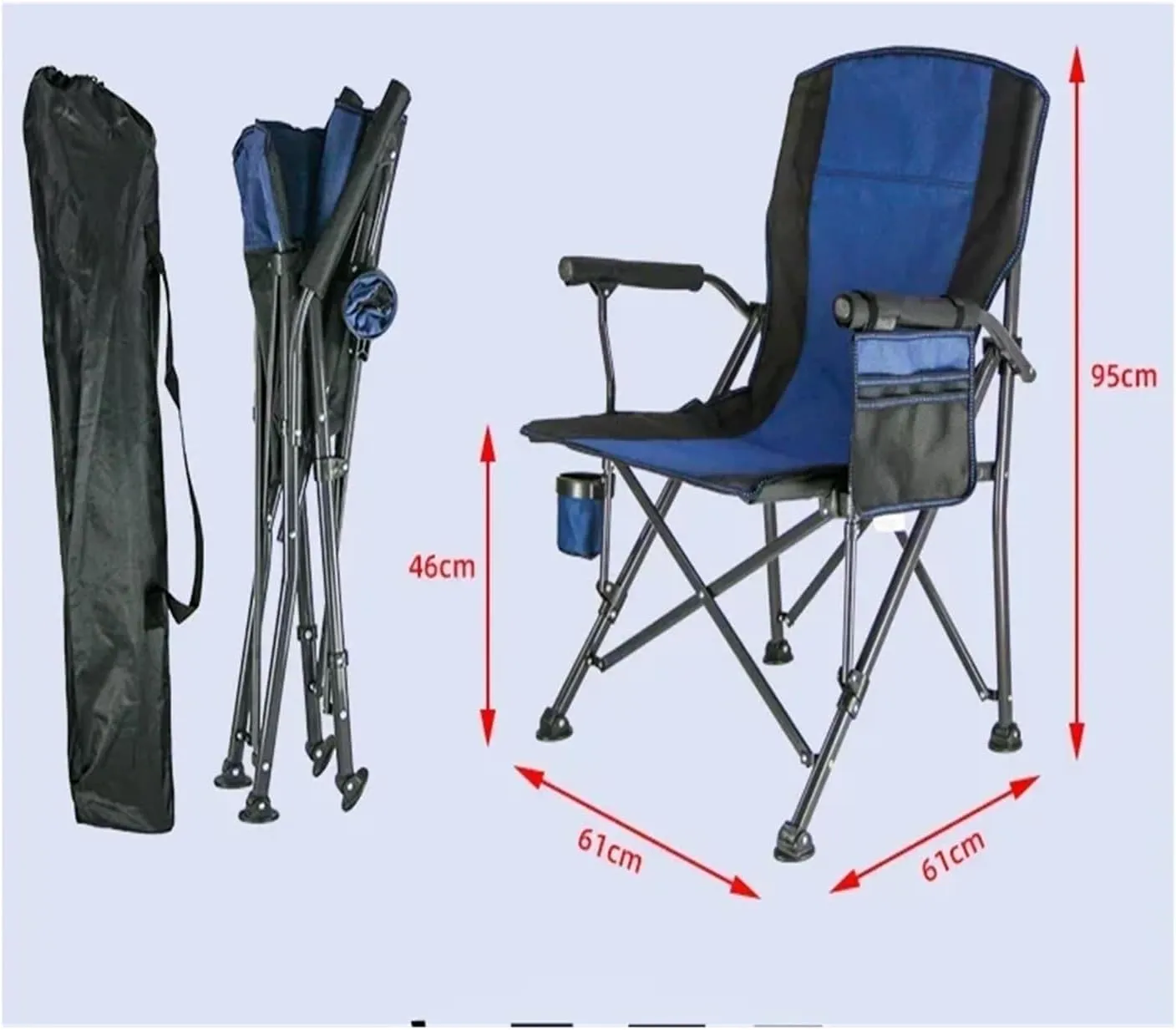 Large Folding Chairs Outdoor Portable Beach Stool Camping Chair Outdoor Furniture Beach Chair Solid Iron Recliner Stool Foldable (Size : Brown)