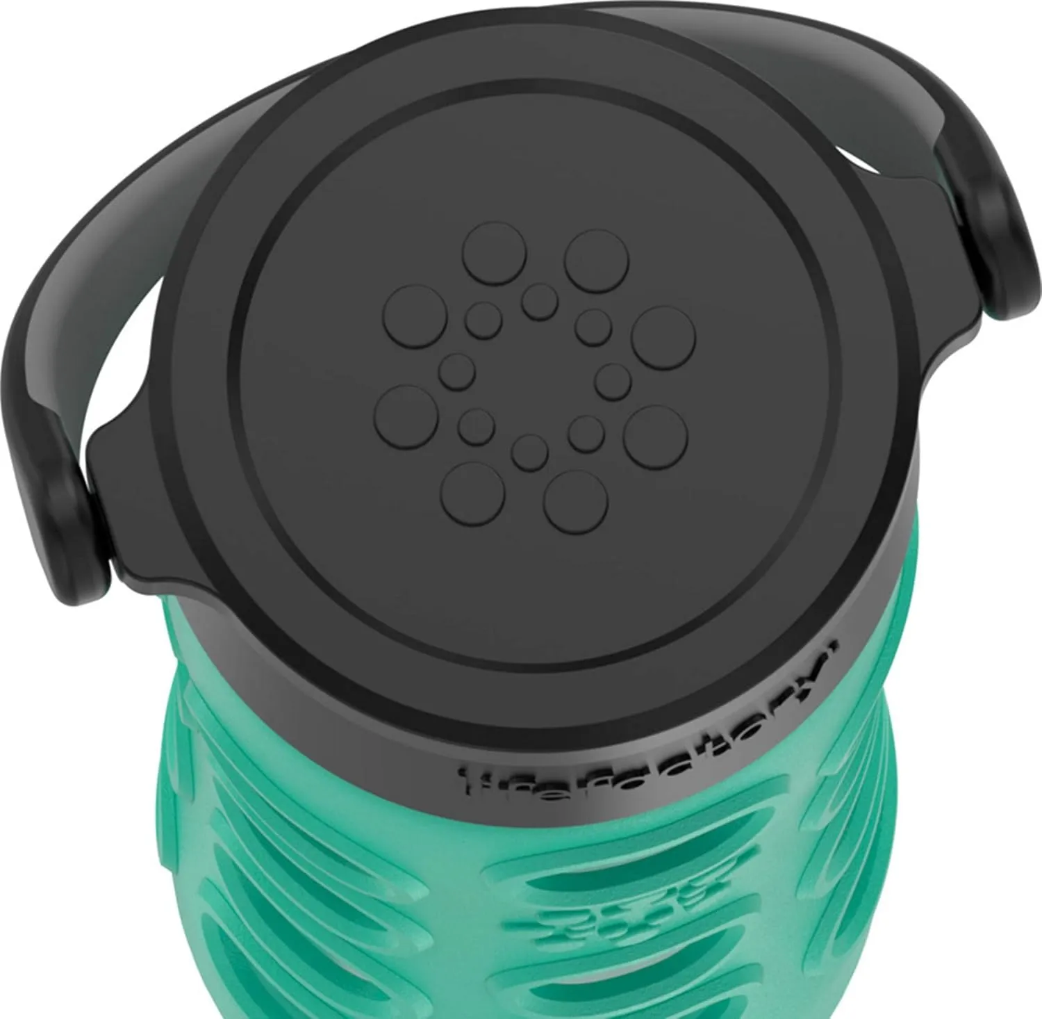 Lifefactory 12-Ounce BPA-Free Glass Water Bottle with Classic Cap and Protective Silicone Sleeve, Kale