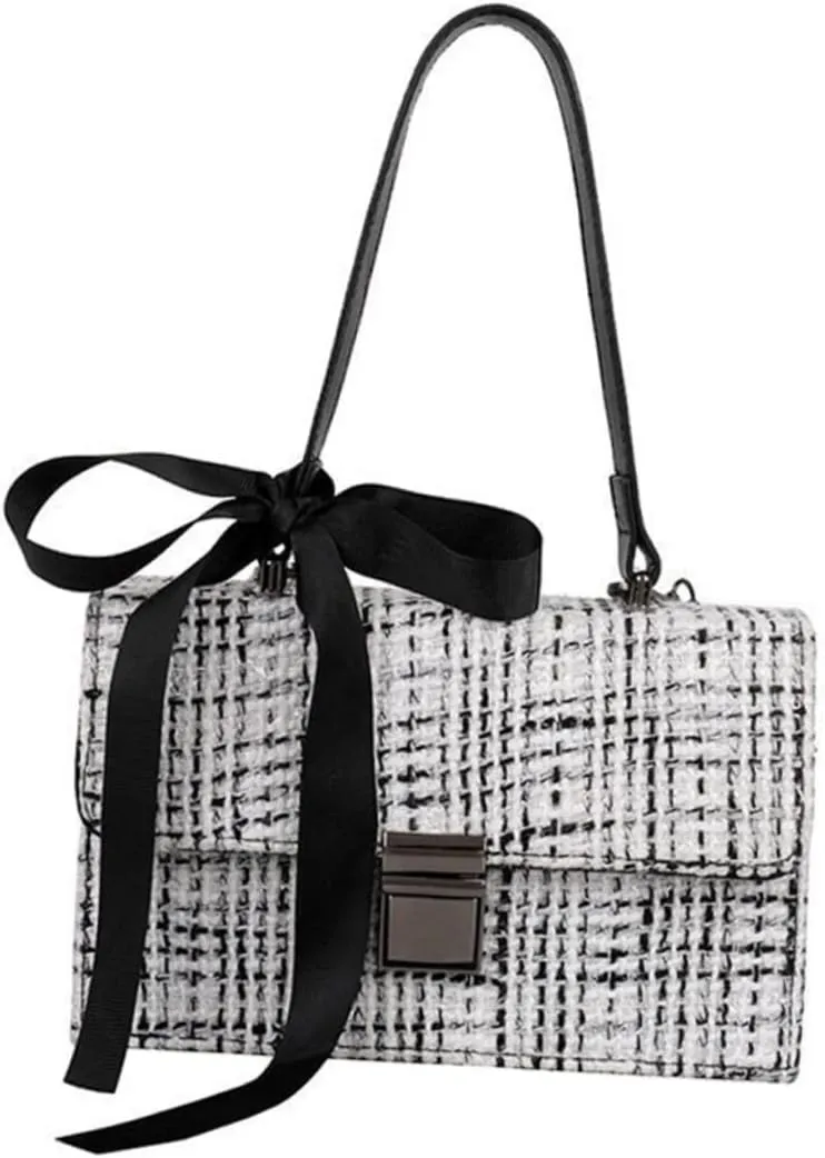 LIFKOME Woolen Cloth Handbag Tote Bag and Shoulder Bag in One Versatile for Women for Daily Life and Travel
