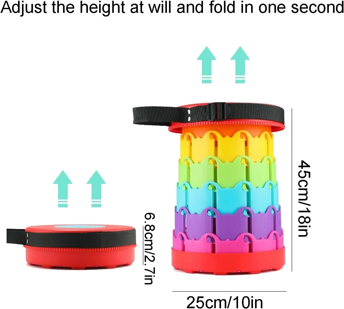 Lightweight Folding Stool, Retractable Stool, Load-Bearing 330 Pounds, Suitable for Fishing, Family Gatherings, Camping, Waiting for The Bus or Subway(Purple)