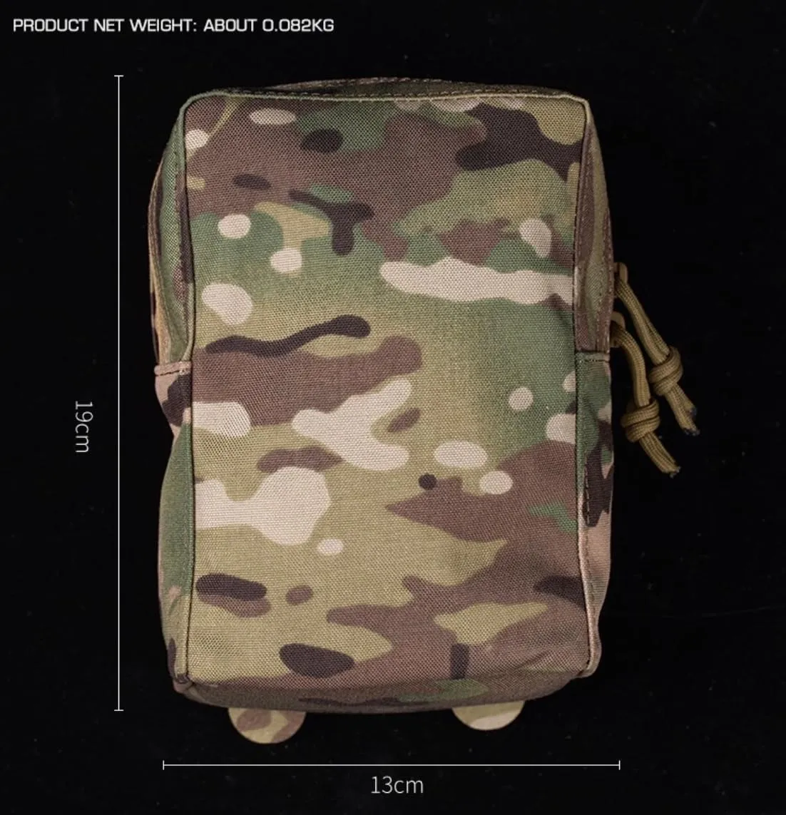 Lightweight GP Pouch Medium Vertical Utility Pouch Multifunctional Portable Storage Bag Double Zippers MOLLE Hunting Accessories