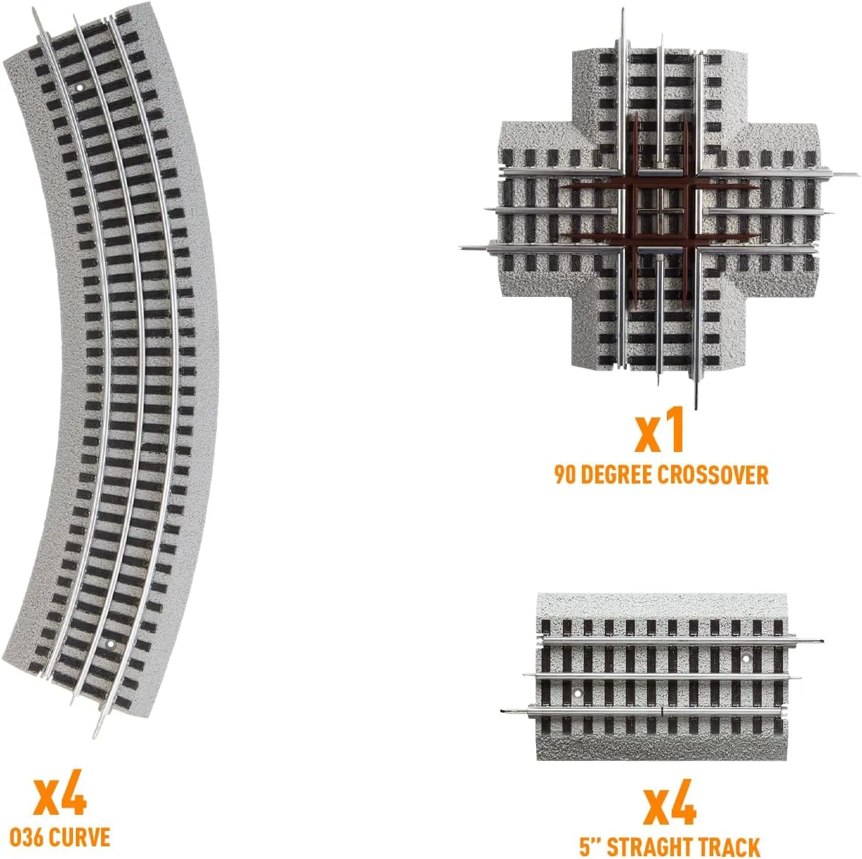 Lionel FasTrack Figure-8 Add-On Track Pack, Electric O Gauge