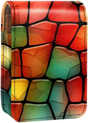 Lipstick Case,Portable Makeup Bag Cosmetic Pouch,Lipstick Holder Makeup Organizer,Bright Pattern Colorful Giraffe