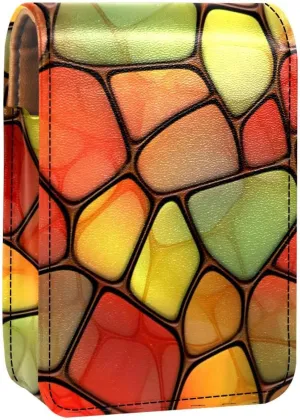 Lipstick Case,Portable Makeup Bag Cosmetic Pouch,Lipstick Holder Makeup Organizer,Bright Pattern Colorful Giraffe