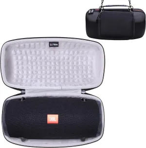 LTGEM Case Compatible with JBL Xtreme 2/3 Portable Bluetooth Speaker, Pouch for Accessories, Black