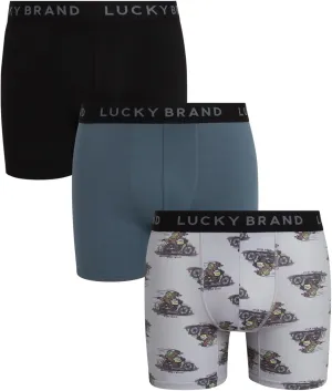 Lucky Brand Mens Boxer Briefs - 3 Pack Super Soft Mens Underwear Boxers Athletic Briefs for Men with Functional Fly (S-XXL)