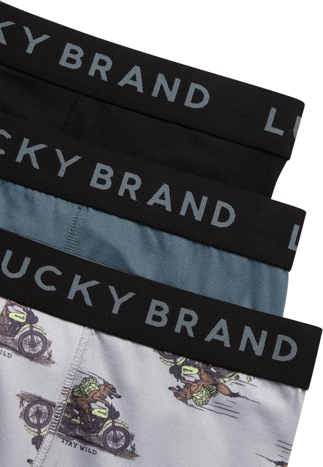 Lucky Brand Mens Boxer Briefs - 3 Pack Super Soft Mens Underwear Boxers Athletic Briefs for Men with Functional Fly (S-XXL)