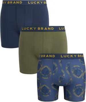 Lucky Brand Mens Boxer Briefs - 3 Pack Super Soft Mens Underwear Boxers Athletic Briefs for Men with Functional Fly (S-XXL)