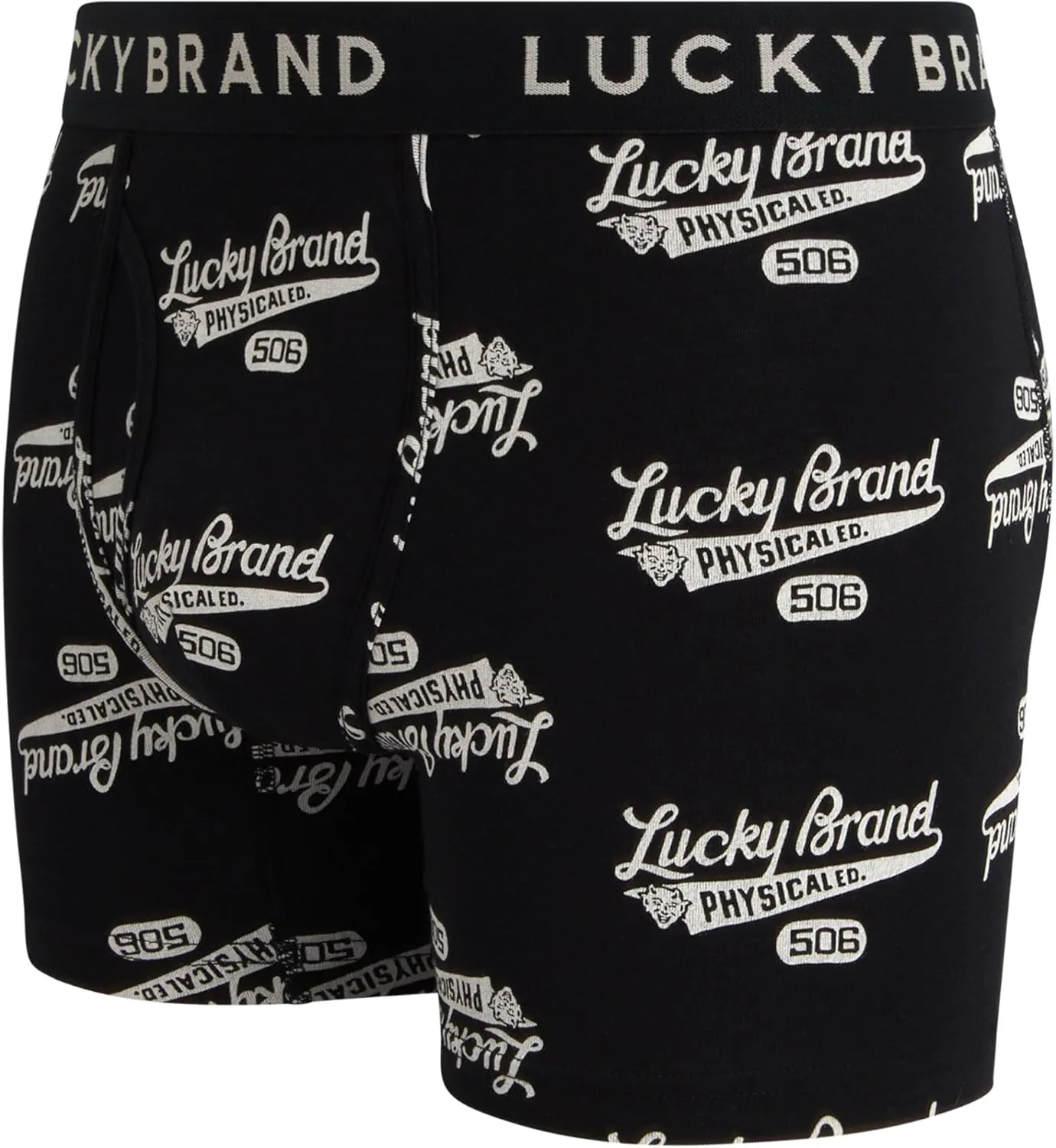 Lucky Brand Mens Boxer Briefs - 6 Pack Soft Stretch Mens Underwear with Functional Fly Pouch Boxers for Men (Sizes: S-2XL)