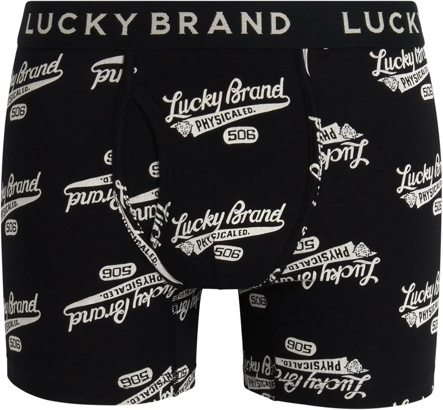 Lucky Brand Mens Boxer Briefs - 6 Pack Soft Stretch Mens Underwear with Functional Fly Pouch Boxers for Men (Sizes: S-2XL)