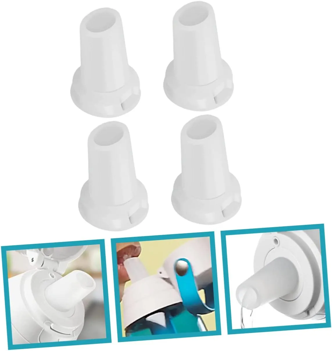Luxshiny 3sets Water Bottle Replacement Parts Silicone Bite Valve Wear-resistant for 36oz 26oz 32oz 20oz Bottles Replacement for Bite Filter 4pcs*3
