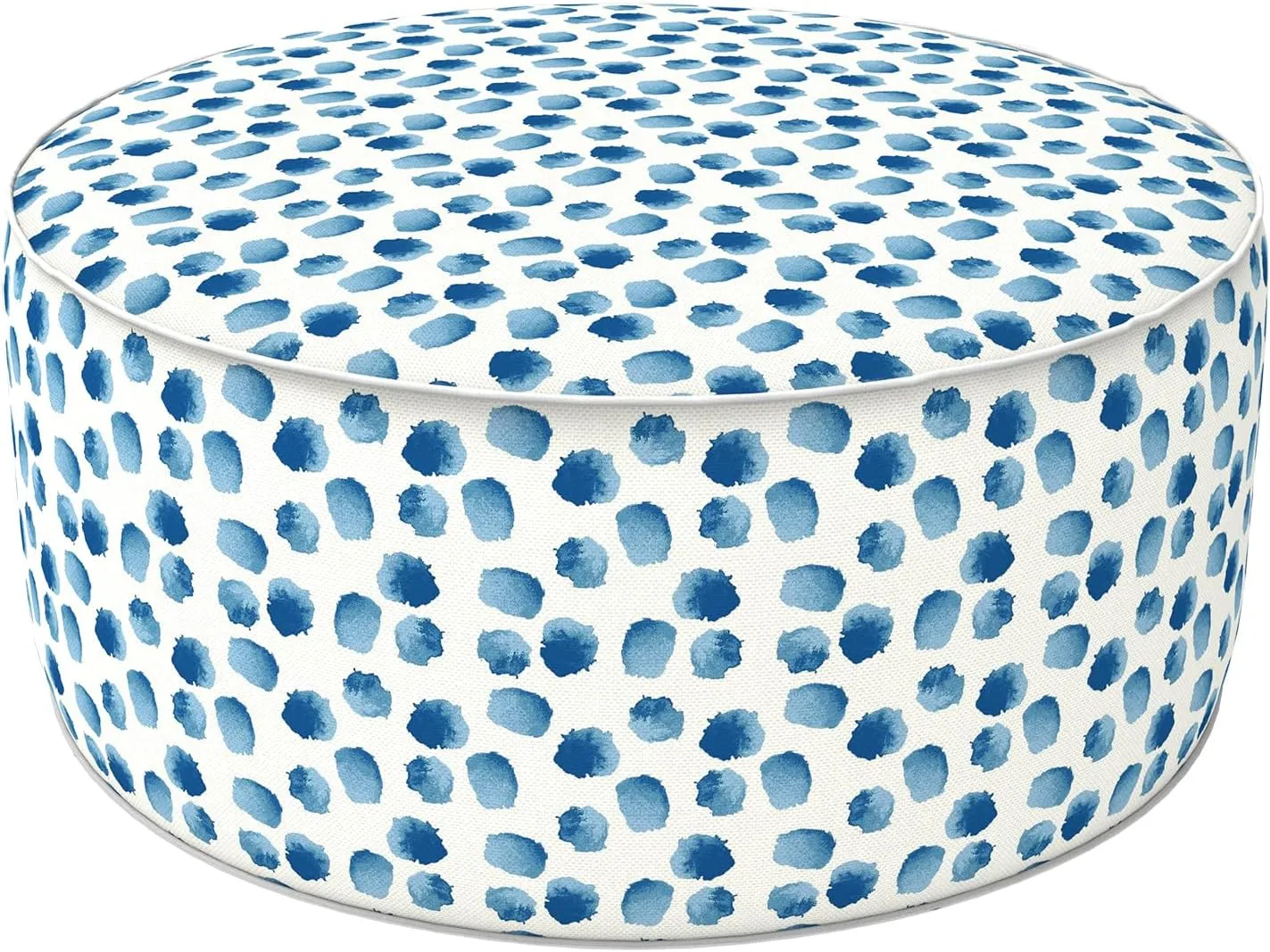 LVTXIII Inflatable Stool Ottoman Footrest with Handle, All Weather Foot Rest, Indoor or Outdoor Use for Home Patio Garden and Camping, D21 x H9, Brush Blue