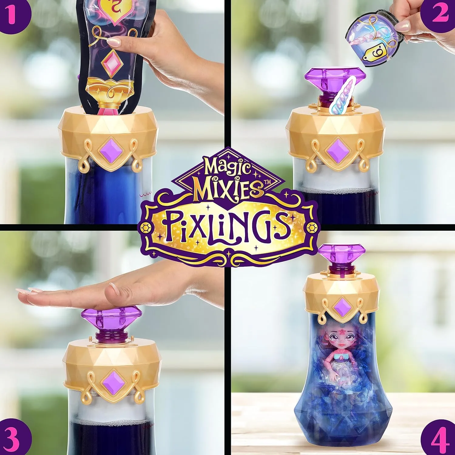 Magic Mixies Unia The Unicorn Pixling - Reveal 6.5" Doll from Potion Bottle
