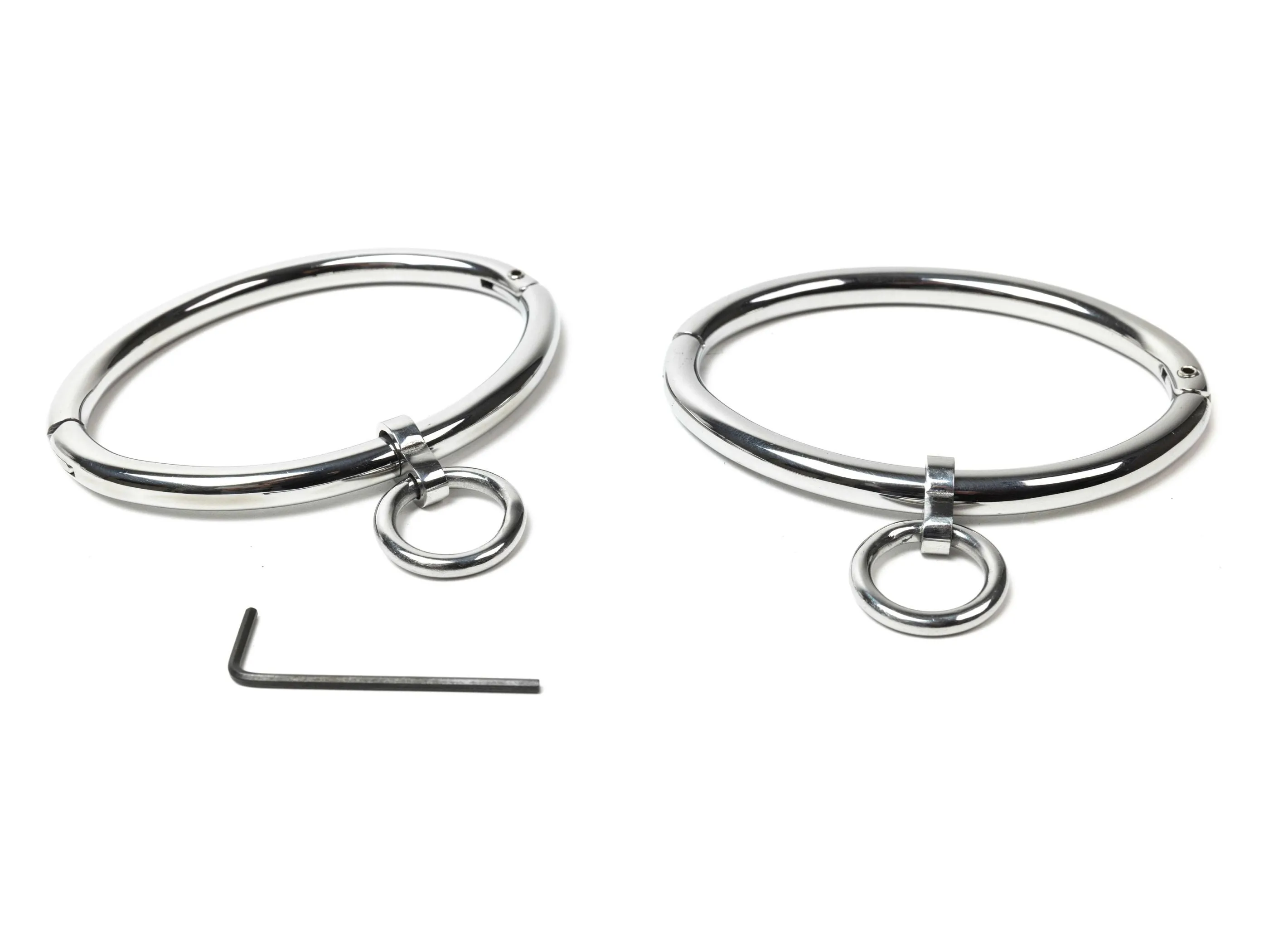 Massive stainless steel eternity anklets with rings
